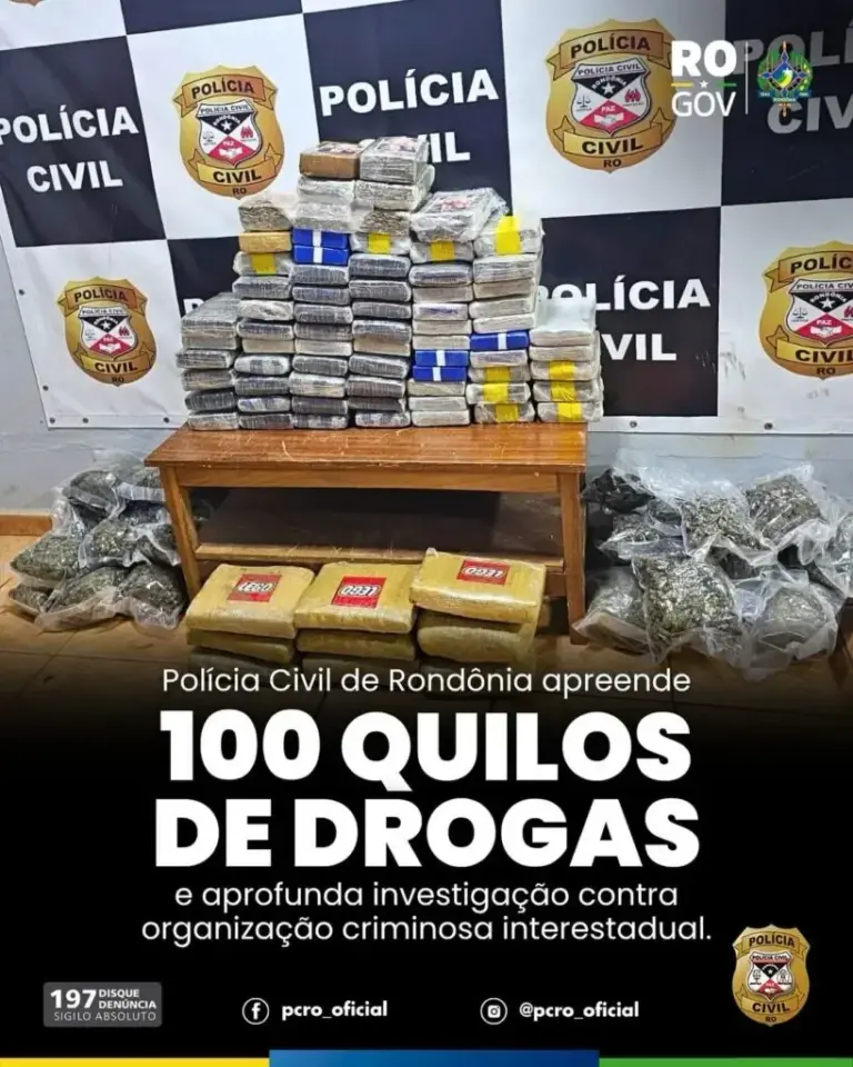 Polícia Civil apreende 100 quilos de drogas e aprofunda investigação contra organização criminosa estadual