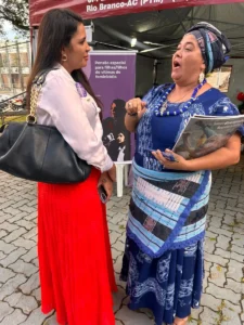 Oficiala de Justiça Galdiana Silva e comitiva denunciam falhas no atendimento às mulheres em Rondônia durante encontro com ministra em Porto Velho